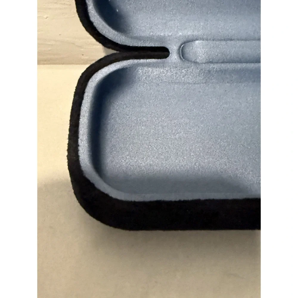 Gucci Sunglasses Eyeglasses Hard Shell  Black W/ Blue Velvet Case & Pouch